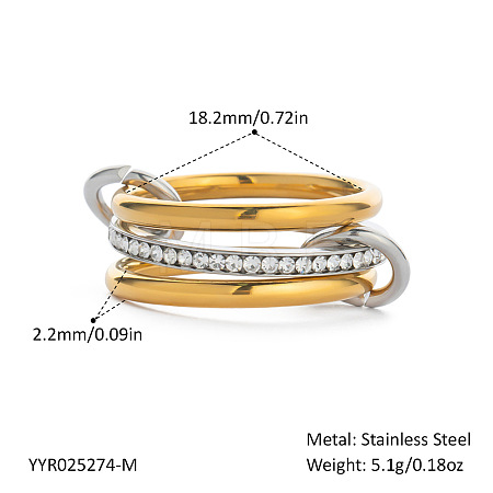 304 Stainless Steel Finger Rings for Women QA6774-3-1