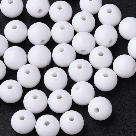 Opaque Acrylic Beads MACR-S370-C10mm-01-1
