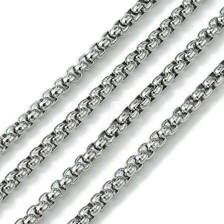 Tarnish Resistant 304 Stainless Steel Box Chains CHS-K001-37C-1