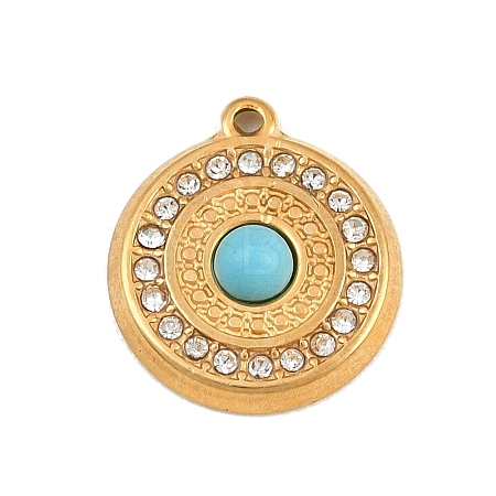 304 Stainless Steel Rhinestone Pendants CE-CBAF3A3-25G-01-1