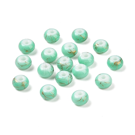 Opaque Spray Painted Glass Beads X1-GLAA-G118-01I-1