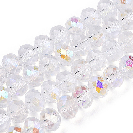 Electroplate Glass Beads Strands EGLA-A034-T6mm-B33-1