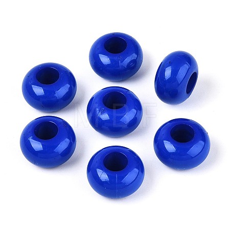 Opaque Acrylic European Large Hole Beads SACR-N019-03B-1
