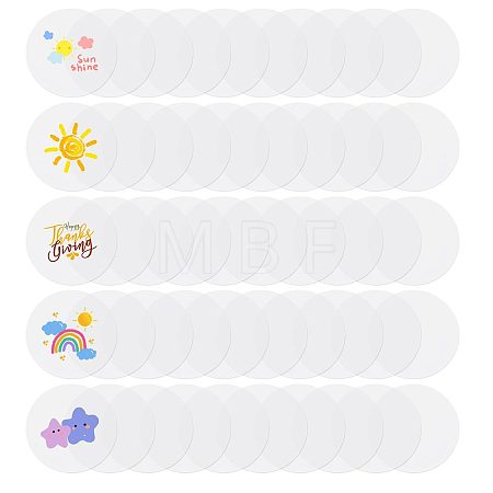 50Pcs Acrylic Sheets AJEW-GL0003-42-1