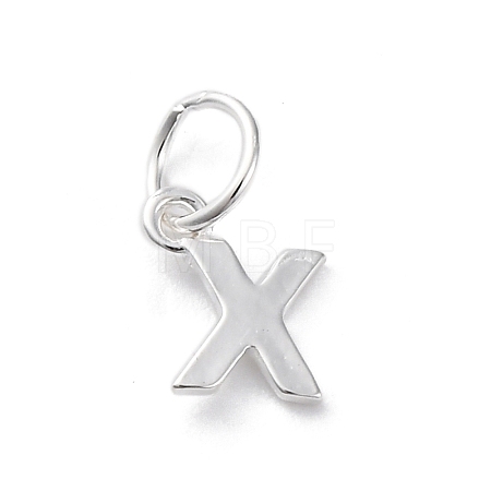 925 Sterling Silver Letter Charms STER-C012-01S-X-1