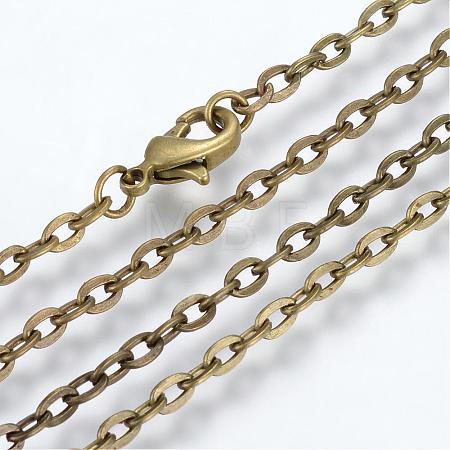 Iron Cable Chains Necklace Making MAK-R013-45cm-AB-1