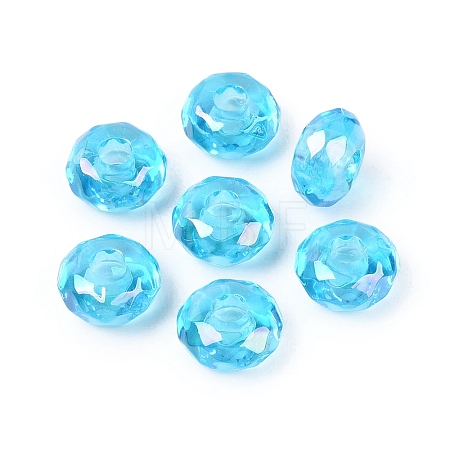 Transparent Acrylic European Beads OACR-E033-25F-1