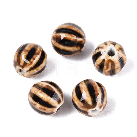Vintage Porcelain Corrugated Beads LS-PORC-N013-11S-1