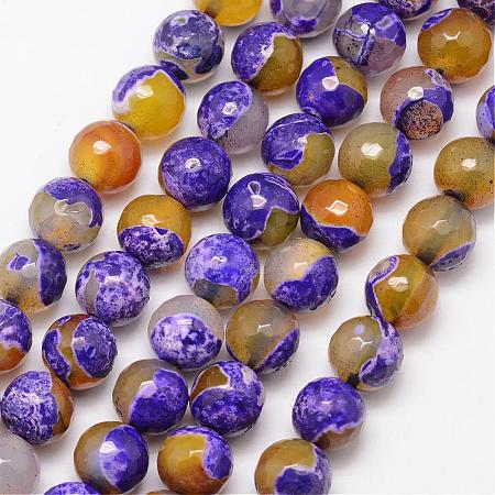 Natural Fire Crackle Agate Bead Strands G-K166-06F-10mm-07-1