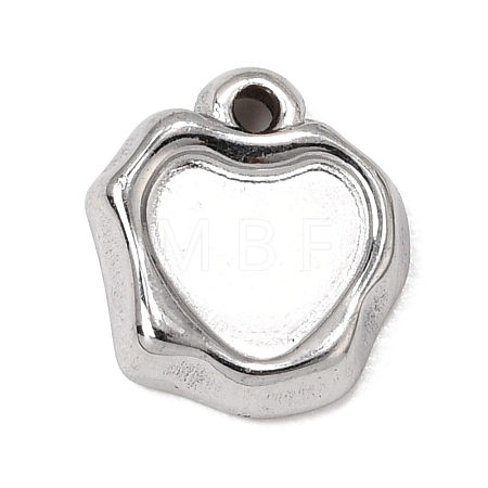 304 Stainless Steel Pendant Cabochon Settings SA-CBA9B1E-01A-P-1