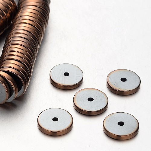 Electroplate Non-magnetic Synthetic Hematite Beads Strands G-F300-17A-08-1