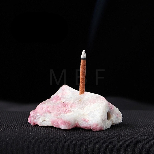 Natural Raw Plum Blossom Tourmaline Incense Holder PW-WG14720-19-1