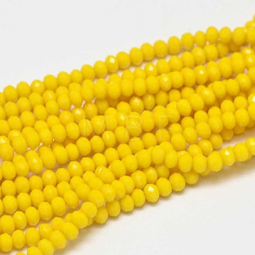 Faceted Rondelle Glass Beads Strands GLAA-I033-3mm-14-1