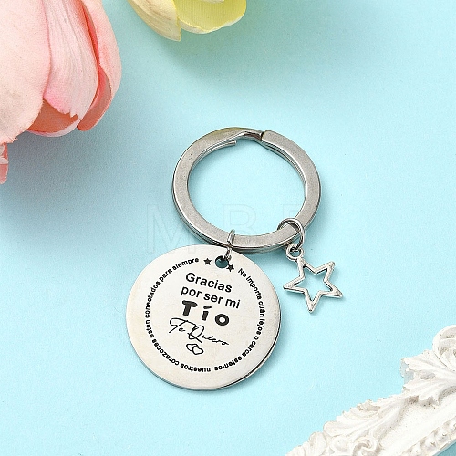 Alloy & 201 Stainless Steel Keychain KEYC-YW00101-07-1