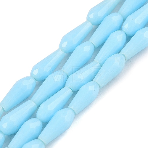 Opaque Solid Color Glass Beads Strands GLAA-T009-001I-1