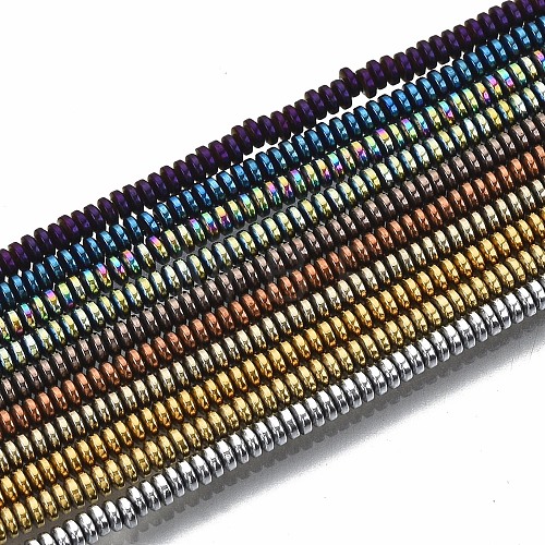 Electroplate Non-magnetic Synthetic Hematite Beads Strands G-T114-58-1