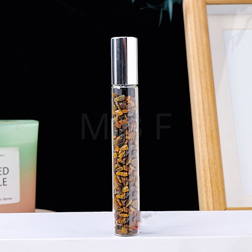 Natural Tiger Eye Chip Bead Roller Ball Bottles PW-WG59305-09-1