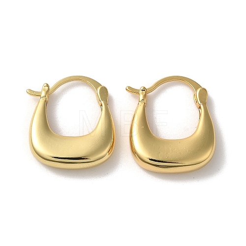 Rack Plating Brass Oval Hoop Earrings for Women EJEW-L224-53G-1