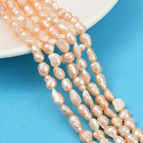 Natural Cultured Freshwater Pearl Beads Strands PEAR-P064-20H-02B-1