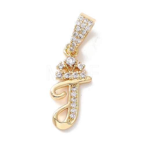 Eco-Friendly Brass Micro Pave Cubic Zirconia Pendants KK-K265-01G-T-1