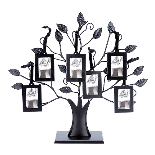 Iron Family Tree Picture Frame Stand AJEW-WH0223-71-1