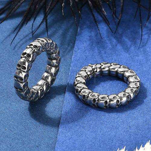 Skull Ring 316 Surgical Stainless Steel Hoop Nose Rings EJEW-G416-19B-AS-1