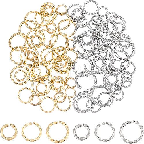 Unicraftale 90Pcs 6 Styles 304 Stainless Steel Jump Rings STAS-UN0038-42-1