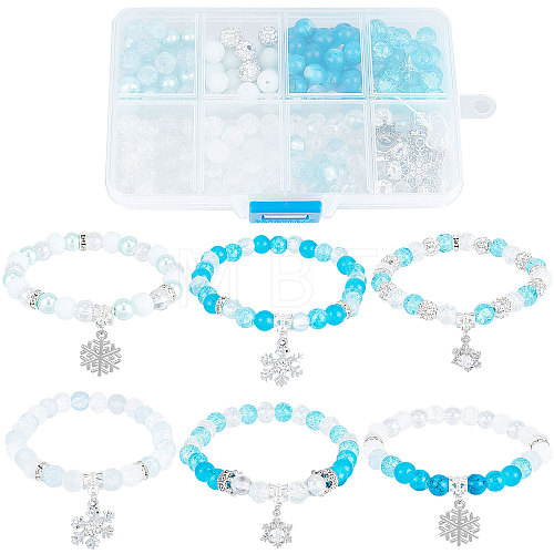 DIY Snowflake Bracelet Making Kit BJEW-SC0001-08-1