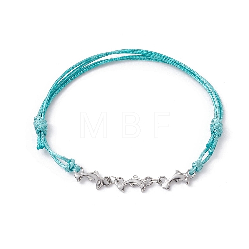 Dolphin 304 Stainless Steel Link Bracelets BJEW-JB09947-1
