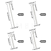 120Pcs 4 Size 304 Stainless Steel Pendants STAS-UN0021-85P-3
