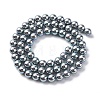 UV Plating Pearlized Glass Pearl Beads Strands GLAA-F128-01A-T23-4