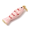 Brass Enamel Pendants KK-H092-08G-01-2