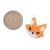 Beaded Fox Charms PALLOY-MZ01146-2