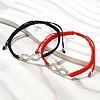 2Pcs Infinity 201 Stainless Steel Link Bracelets BJEW-JB13789-1