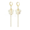 Natural Cultured Freshwater Pearl & Natural Freshwater Shell Earrings for Women EJEW-JE07275-3