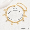 Brass Flower Charm Anklets AN0339-2-1