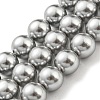 Electroplated Shell Pearl Beads Strands SHEL-F008-03B-03-1