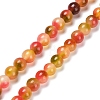 Faceted Rondelle Dyed Natural White Jade Bead Strands LS-G-D073-01A-1