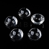 Transparent Half Round Glass Cabochons GGLA-R027-25mm-8