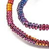 Baking Painted  Electroplated Synthetic Non-magnetic Hematite Beads Strands G-C136-I01-01-3