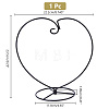 Heart Iron Wire Ornament Display Stand AJEW-WH0419-42-2