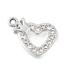 UV Plating Alloy Crystal Rhinestone Pendants RB-CBAD37D-30P-1