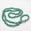 Electroplate Glass Beads EGLA-D028-11-2