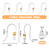 80Pcs 4 Colors Eco-Friendly Plastic Earring Hooks STAS-FH0002-15-2