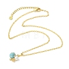 Summer Beach Alloy Enamel Sea Animal Pendant Brass Cable Chain Necklaces NJEW-JN06635-4