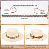 Imitation Leather Braided Southwestern Cowboy Hat Belt DIY-WH0449-03-2
