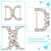12Pcs 6 Styles Brass with Alloy Rhinestone Shoe Decoration FIND-HY0003-66-5