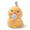 Flocking Resin Cute Pendants RESI-D072-01E-1