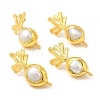 Natural Pearl Stud Earring Findings KK-M251-06G-1