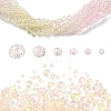 6 Styles Gradient Color Transparent Painted Glass Beads Strands DGLA-YW0001-28Y-1